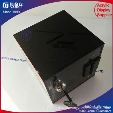 Promotional Top Quality Plexiglass Donation Box with Lock